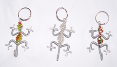 Gekko keychain:  beaded with metal trim, $12